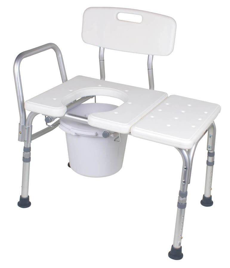 Banc de transfert avec ouverture d'aisance et seau Carex
