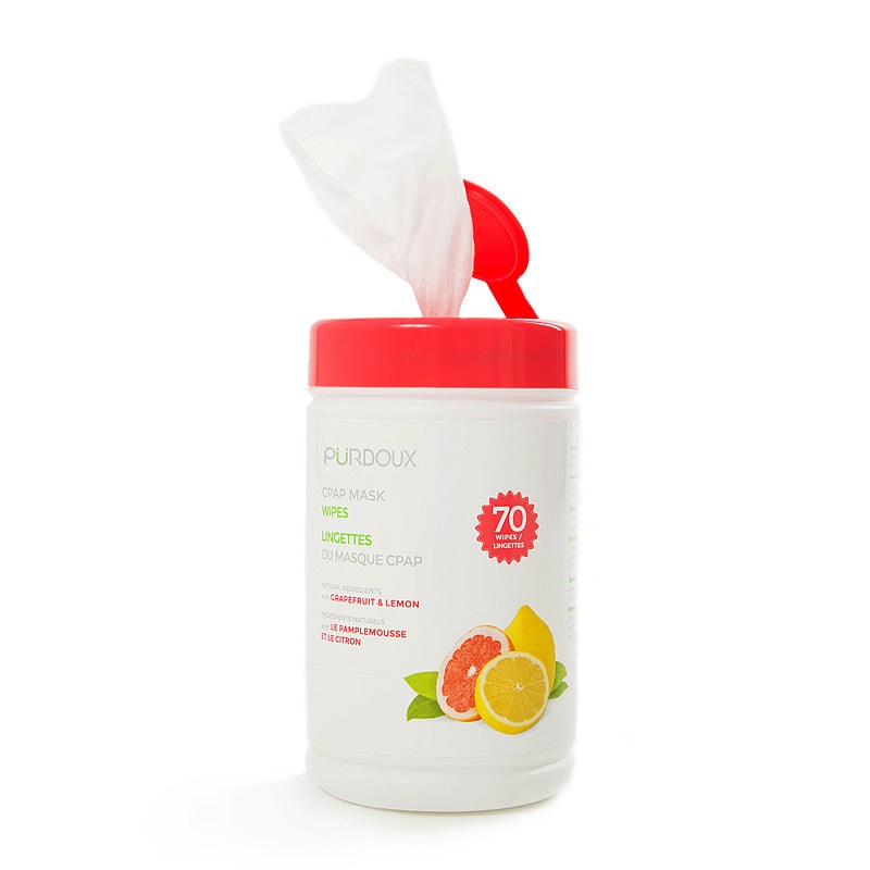 Lingettes pour masque CPAP Mouvement Santé — Pamplemousse et citron