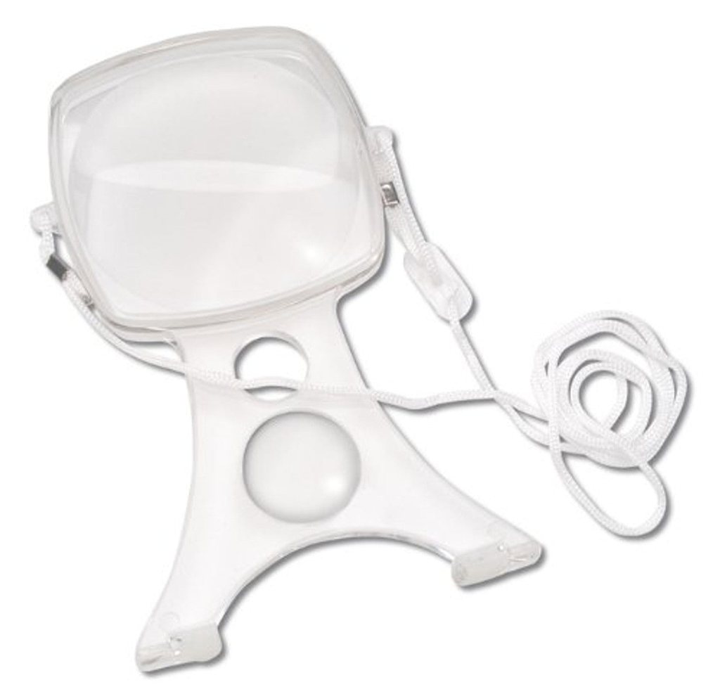 Loupe mains libres à cordon avec lentille d'appoint