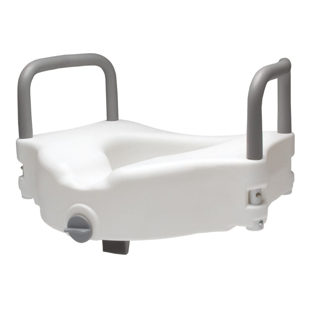 Siège de toilette surélevé verrouillable Lumex avec accoudoirs