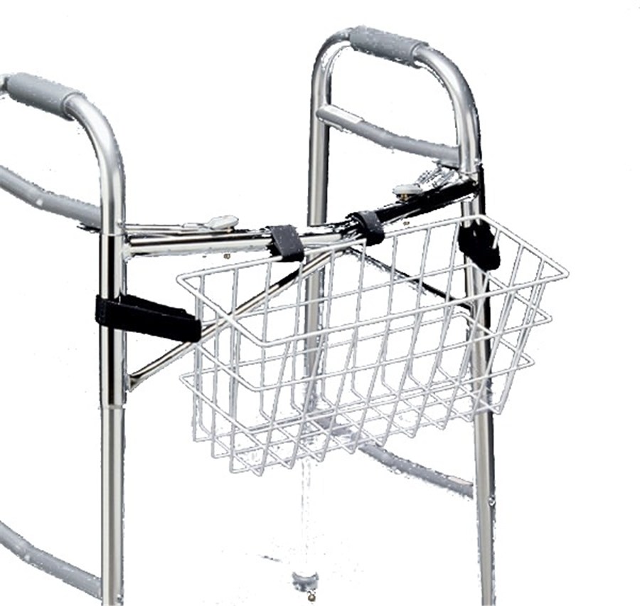 Panier de marchette Praktika blanc à velcros