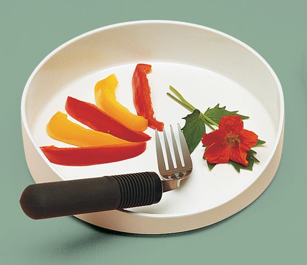 Assiette à rebord haut sur base antidérapante