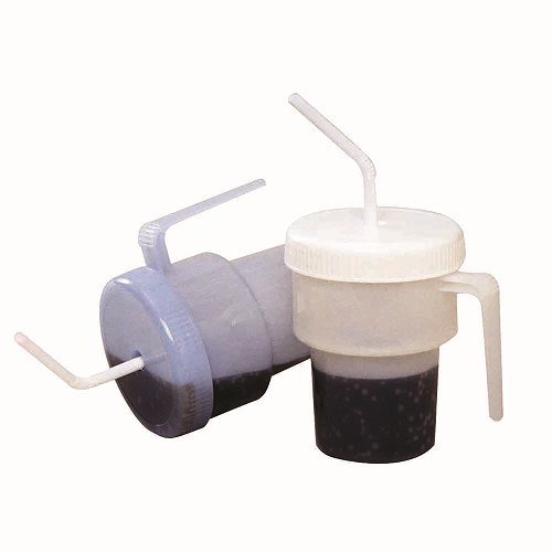 Tasse pour dysphagie de type Kennedy avec couvercle et paille